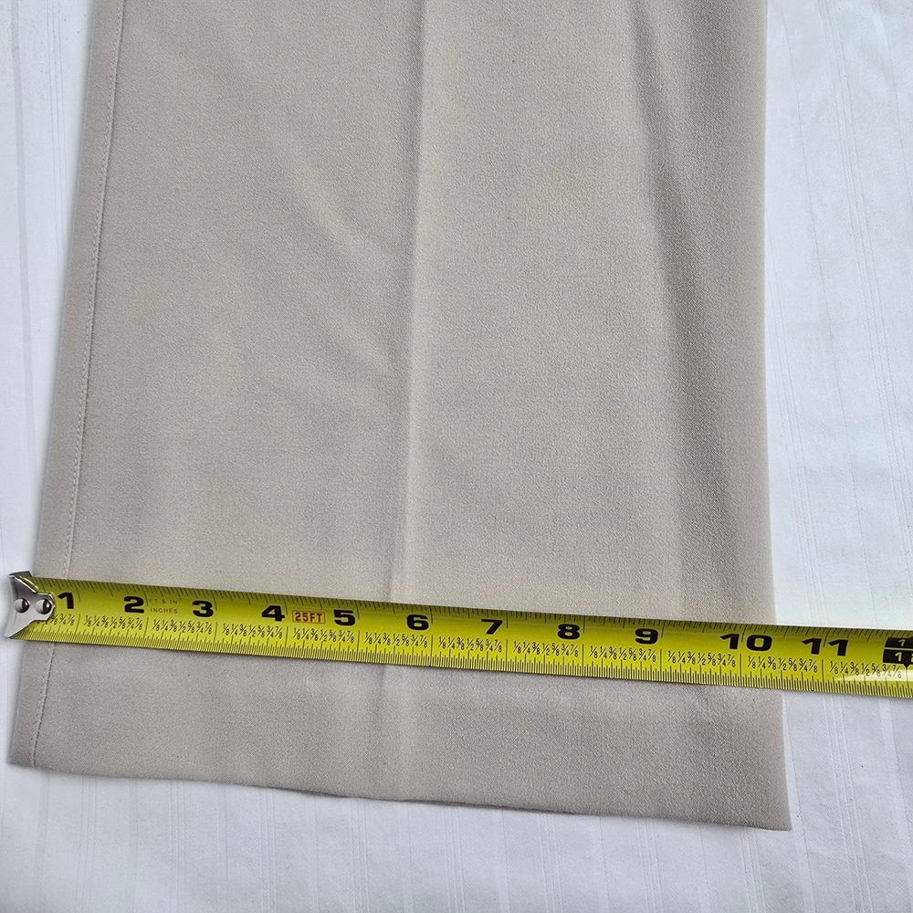 Worthington Stretch Dress Pants Womens 10T Tall Beige Tan Straight Leg Trousers - Picture 12 of 13